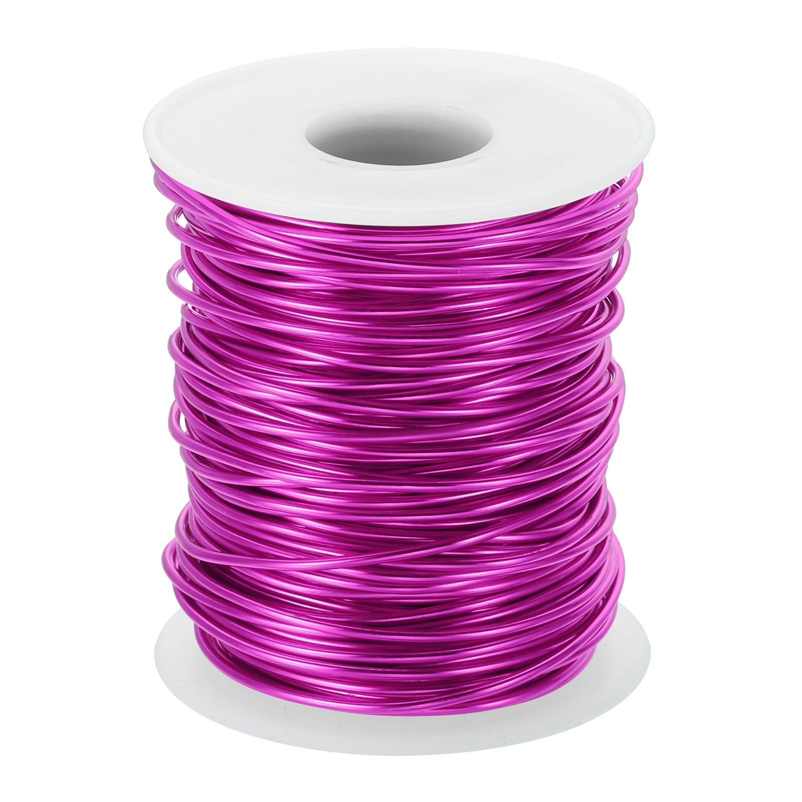 PATIKIL 15 Gauge 1.5mm Aluminum Craft Wire, 98.4 Ft Metal Wire Armature Bendable Wire for Jewelry Making Metal Wrap DIY, Dark Pink