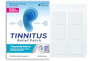 Xshows Tinnitus Relief for Ringing Ears, Natural Herbal Tinnitus Relief Patches Improve Hearing & Boost Blood,48 PCS