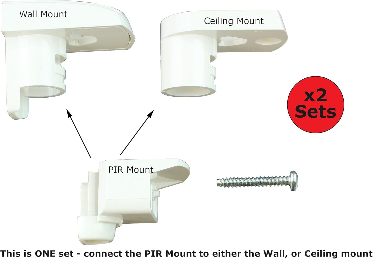 PIR Brackets for Premier Elite PIRs Includes Wall and Ceiling