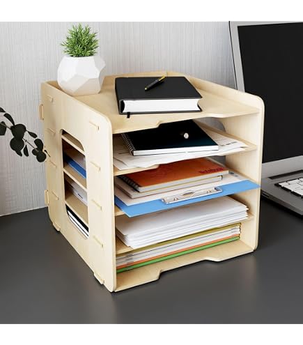 Stakable Desk File Stackable File Organizer Leather Desk File Organizer - Stackable ...