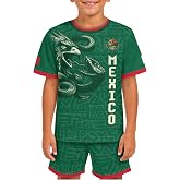 Mexico Jersey Kids for Boys &amp; Girls, Mexico Youth Soccer Jersey Set | Youth Mexico soccer jersey set for boys and girls features lightweight fabric for matches, training, and everyday wear