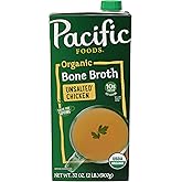 Pacific Foods Organic Unsalted Chicken Bone Broth, 32 FZ