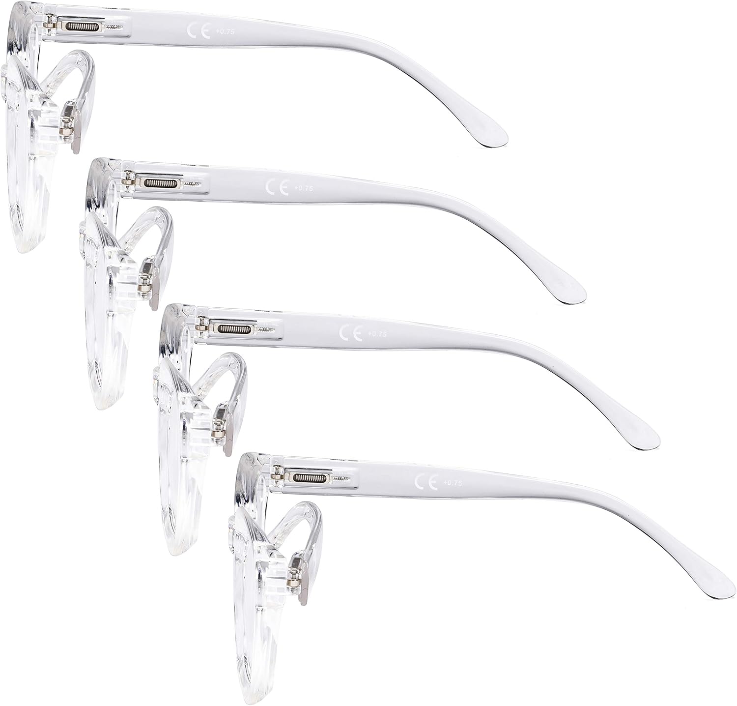 Eyekeeper 4 Pack Ladies Reading Glasses - Oversized Square Design Readers for Women,Transparent +3.00, 4pcs-transparent - Image 4