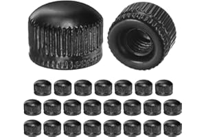 M METERXITY 25-Pack Threaded Cap Nuts, M5x11mm Screw Caps for Light Fixture, Female Knurled Knob Nut for Ceiling Light Cover 