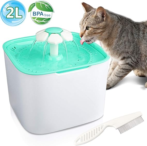 Gifort Haustier Trinkbrunnen 2l Wasserspender Für Katze Tiere Und Hunde Wasser Trinken Sauberer Und Sicherer Filter Bpa Sichere Materialien
