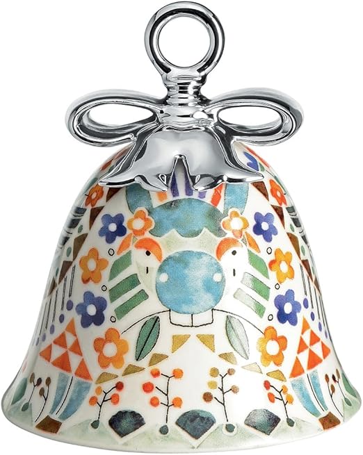 Alessi Christmas Decorated Porcelain, Multi-Colour, 7.2 x 7.2 x 8.5 cm