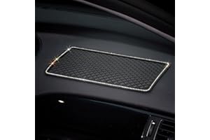 MLOVESIE Glitter Bling Crystal Anti-Slip Phone Hold Dashboard Sticky Pad Non-Slip Mat (Black)