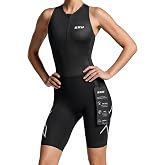 2XU Women's Core Sleeved Trisuit One Piece Triathlon Suit Women Running &amp; Training Trisuit
