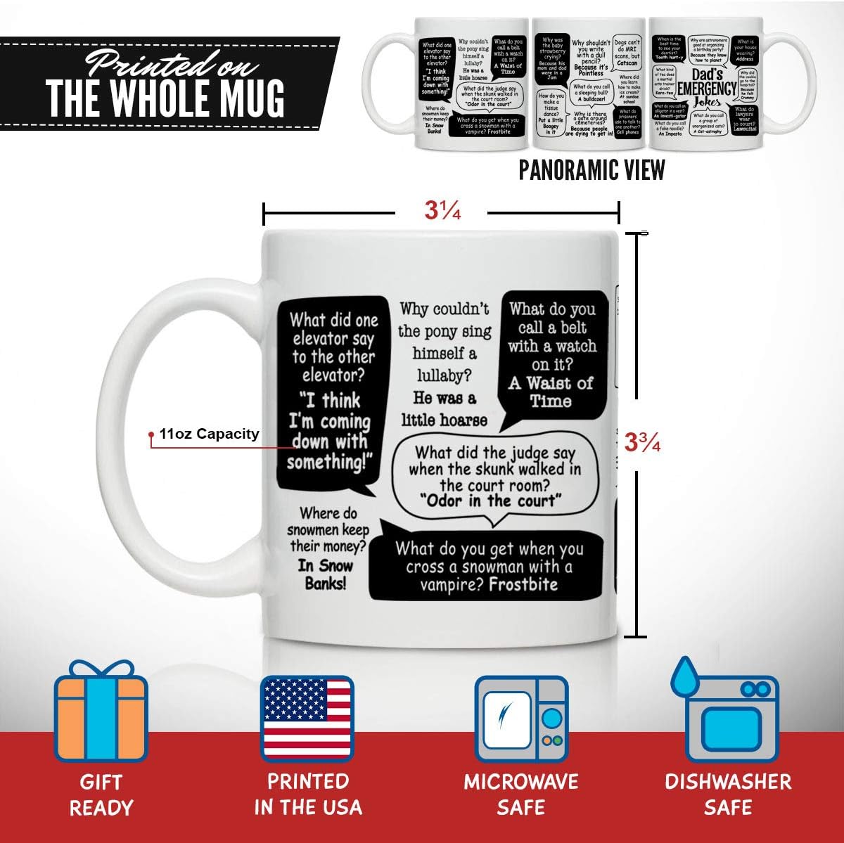 emergency dad joke mug