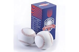 JIOBOLION Baseballs Standard Size Leather Covered Unmarked Suitable for Training and Practice Hard Sphere for American League