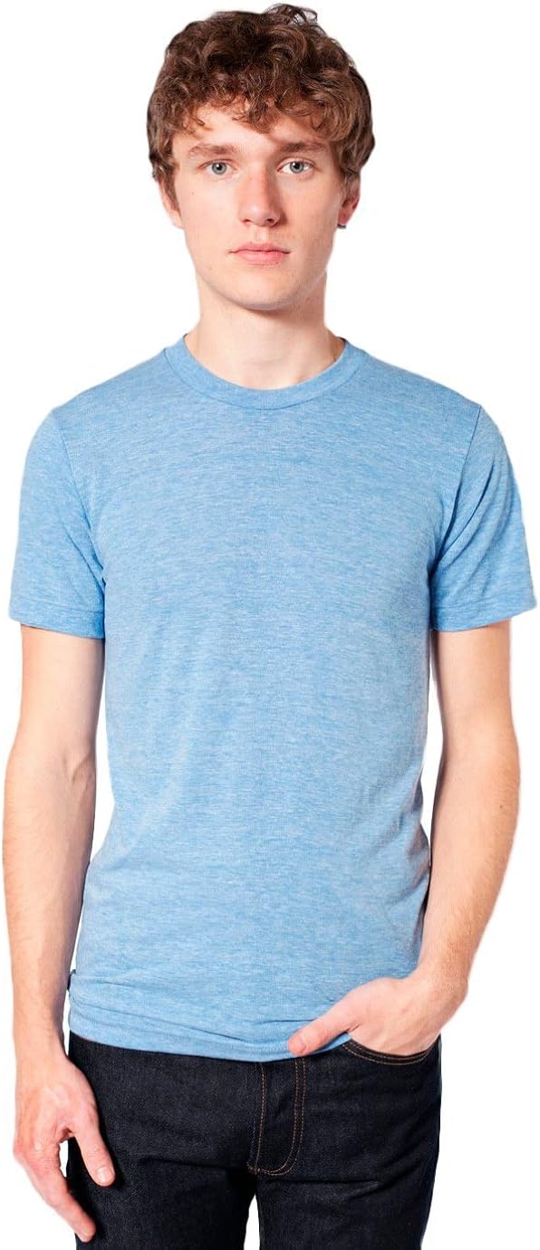 American Apparel Men's Tri-Blend Short Sleeve Track Shirt