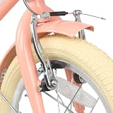 Glerc 20 Inch Kids Bike Peach with Basket Bell Stabilizers for Girls 7-13 view 5