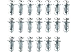 YZTONGPAO 20PCS Hollow Metal Cavity Fixing Hollow Wall Anchors for Drywall Hollow Wall Anchors (M4*20mm)