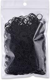 Hicarer Pack of 1000 Mini Rubber Hair Bands Black 1.5 cm Elastic Little Bands view 8