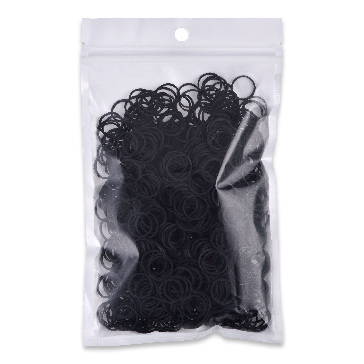 1000 Mini Rubber Bands Soft Elastic Bands for Kid Hair Braids Hair (Black) : Beauty