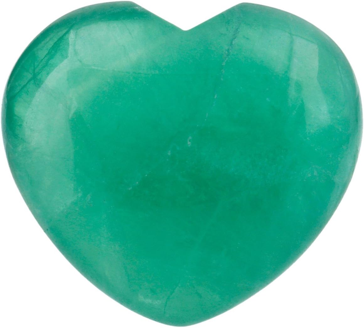 Shanxing 45mm Natural Green Fluorite Heart Crystal Palm Worry Stone