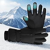 KASBAH Winter Gloves for Men Warm -20℉ Windproof Waterproof Ski Women Glove with Touchscreen Thermal Lining Anti-Slip for Work Cycling Motorcycle Snowboarding