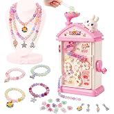 Bracelet Making Kit for Kids Auto Bead Toy Bracelet Maker Machine for Girl | Hand-Crank Bead Bracelet Maker, with 400 Beads, Charms &amp; Tools, Mess-Free DIY Beaded Jewelry Maker Gifts for Children 6-12