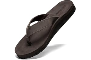 proutdor Men's Wide Flip Flop with Orthotic Arch Support Athletic Slide Thong Sandals for Men Soft Cushion Footbed