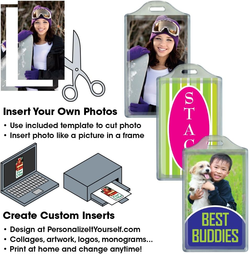 BagTag, DIY Personalized Luggage Tag ID, Create Your own Custom Inserts and Print at Home - Image 3
