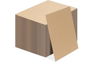 Calenzana 8.5x11 Corrugated Cardboard Sheets Set of 100, Flat Card Boards Inserts for Crafts, Packing, Shipping, Moving, Mailing