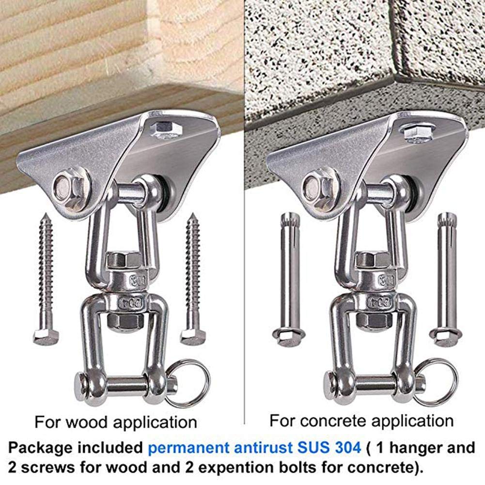 Ganci Altalena Booramy Ganci Soffitto Per Amaca - Acciaio Inox, Portata