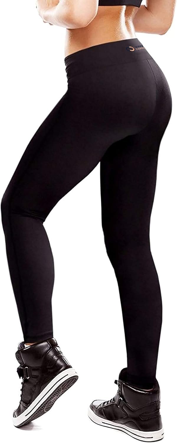 Copper Compression Womens Leggings - High Waist Tights, Yoga Pants Women: Clothing