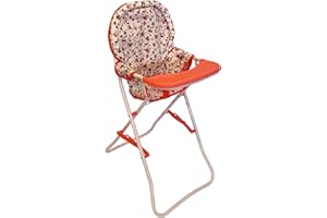THE NEW YORK DOLL COLLECTION Foldable Baby Doll High Chair, Baby Doll Accessories, Dolls & Accessories Highchair Stuff for 18 Inch Doll, Doll High Chair Toy Set for Toddlers 3 Year Old Girls, 5+ Year Old Girl Doll Furniture Toys