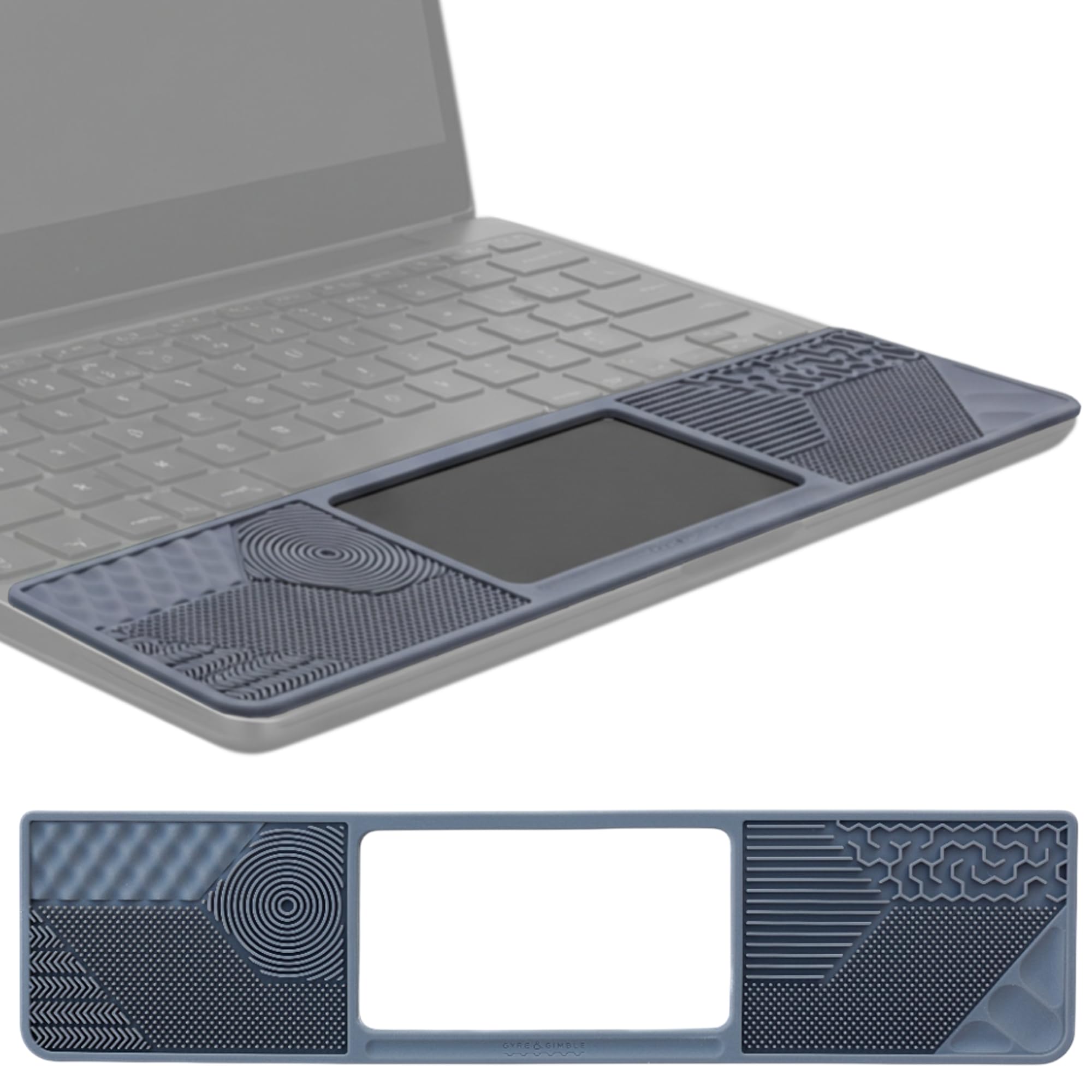 Student ChromebookⓇ Gidget: Silicone Sensory Mat/Palm Rest Compatible with Most Student ChromebookⓇ Models – Textured Fidget Pad for Discreet Focus and Comfort – by Gyre & Gimble — image 1