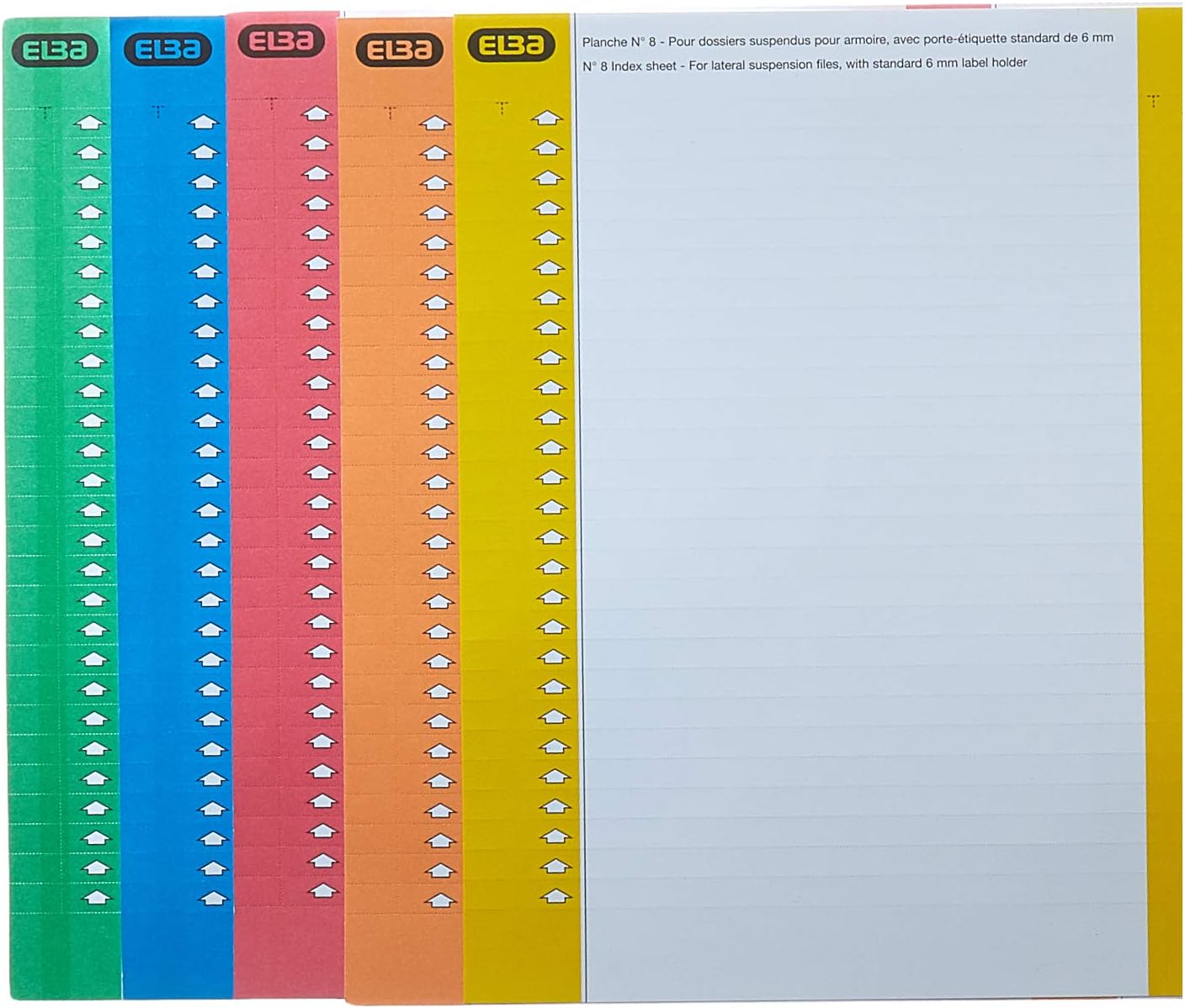L'Oblique AZ 10 Sheets Filing Cabinet Labels Assorted Colours, ASSORTIS 5 COULEURS, N°8 - Image 4
