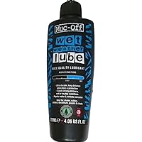 Muc-Off Wet Chain Lube, 120 Milliliters - Biodegradable Bike Chain Lubricant, Suitable for All Types of Bike - Formulated for