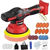 Cordless Car Polisher for Car Detailing Compatible with Milwaukee 18V Battery (Battery Not Include), 6 inch Car Buffer with 26pcs Polishing Kit, 8 Variable Speed Portable Orbital Polisher for Auto