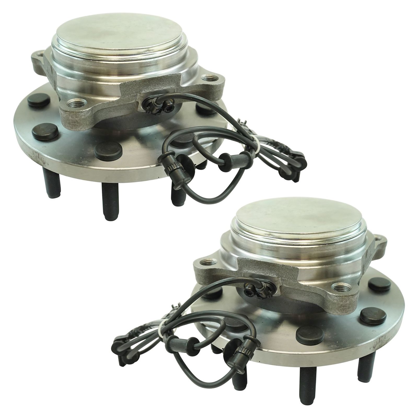 TRQ 2 Piece Front Wheel Bearing & Hub Assembly Set