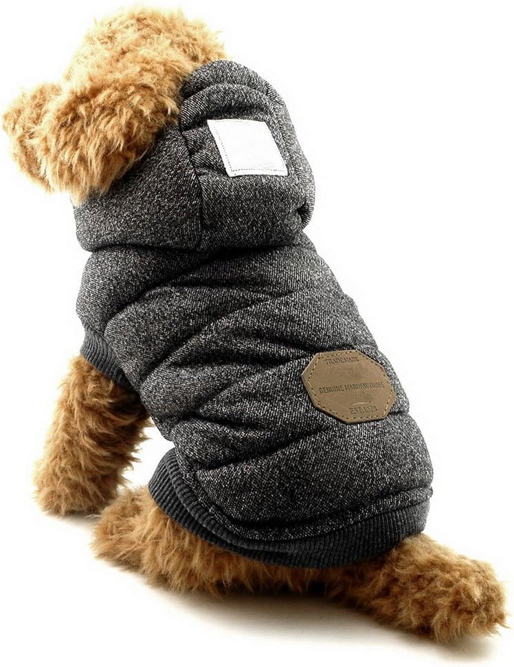 Manteau D'hiver Pour Petit Chien - Imperméable, Chaud Avec Harnais Réfléchissant (Gris, Taille XS)