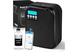 HZQVA Hotel Collection Diffuser, House Scent Machine, 3000 Sq.Ft of Coverage, 200ml Large Capacity Aromatherapy Machine, Scent Diffusers for Home Large Room, Office Waterless Essential Oil Diffuser, Black