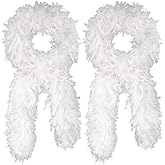 Feathers Boas Turkey Feathers 2pcs 6Ft 45g for DIY Crafts Wedding Party Halloween Costume,Christmas,Concert Feathers boa