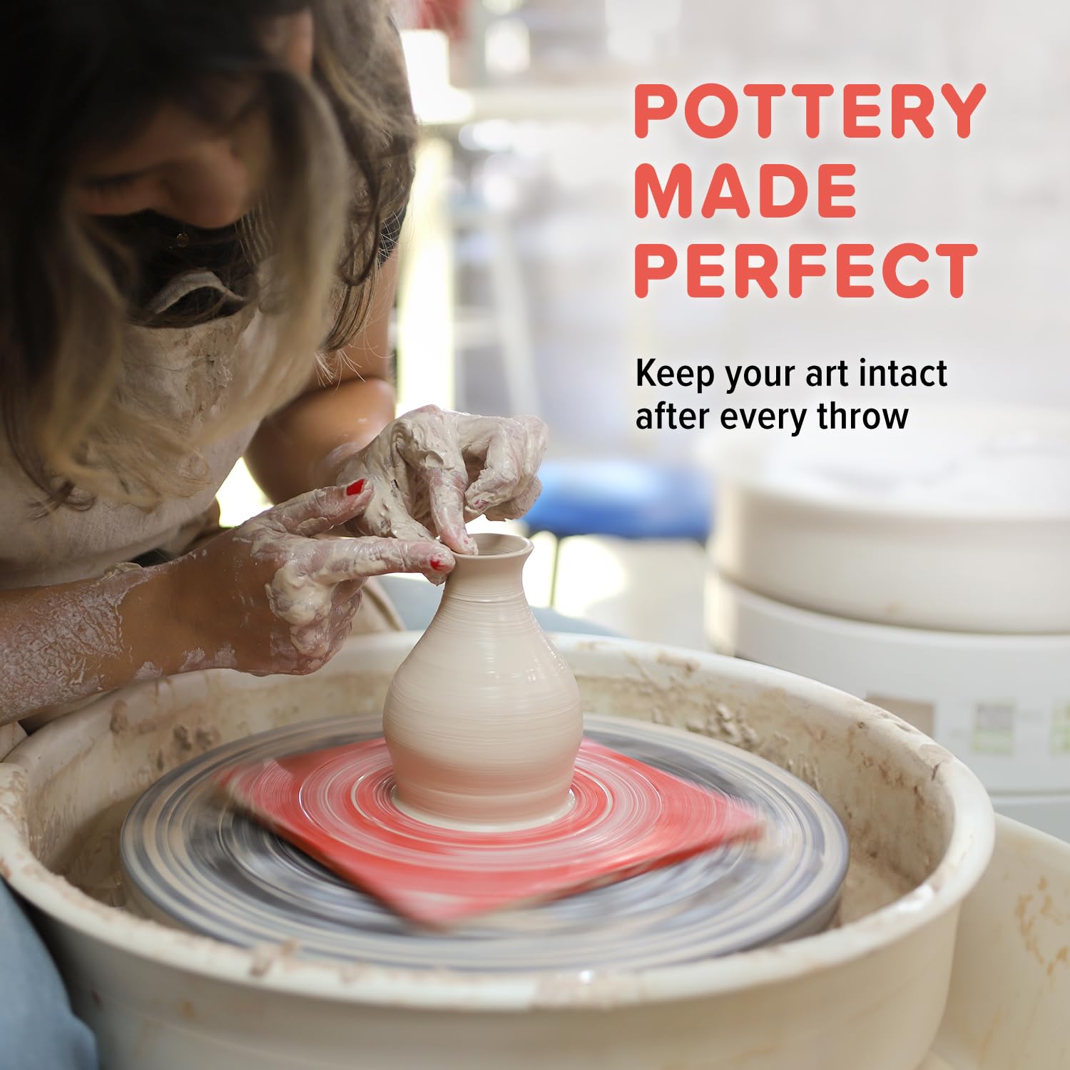 Pottery Head Pottery Bats for Pottery Wheel - Set of 4 Square 7.5