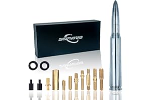 Enmpnornb 5.5inch Chrome Stubby Bullet Antenna Replacement for Various car Models,Dodge, Chevrolet, Raptor Truck Antenna Accessories