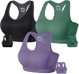 FITTIN Racerback Sports Bra Women High Impact Padded Seamless Activewear