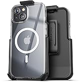 Encased Magnetic Case Compatible with iPhone 16 with Belt Clip Phone Holster (iPhone 15)