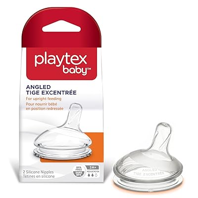 Playtex Angled Nipple, Medium Flow, 2-Count