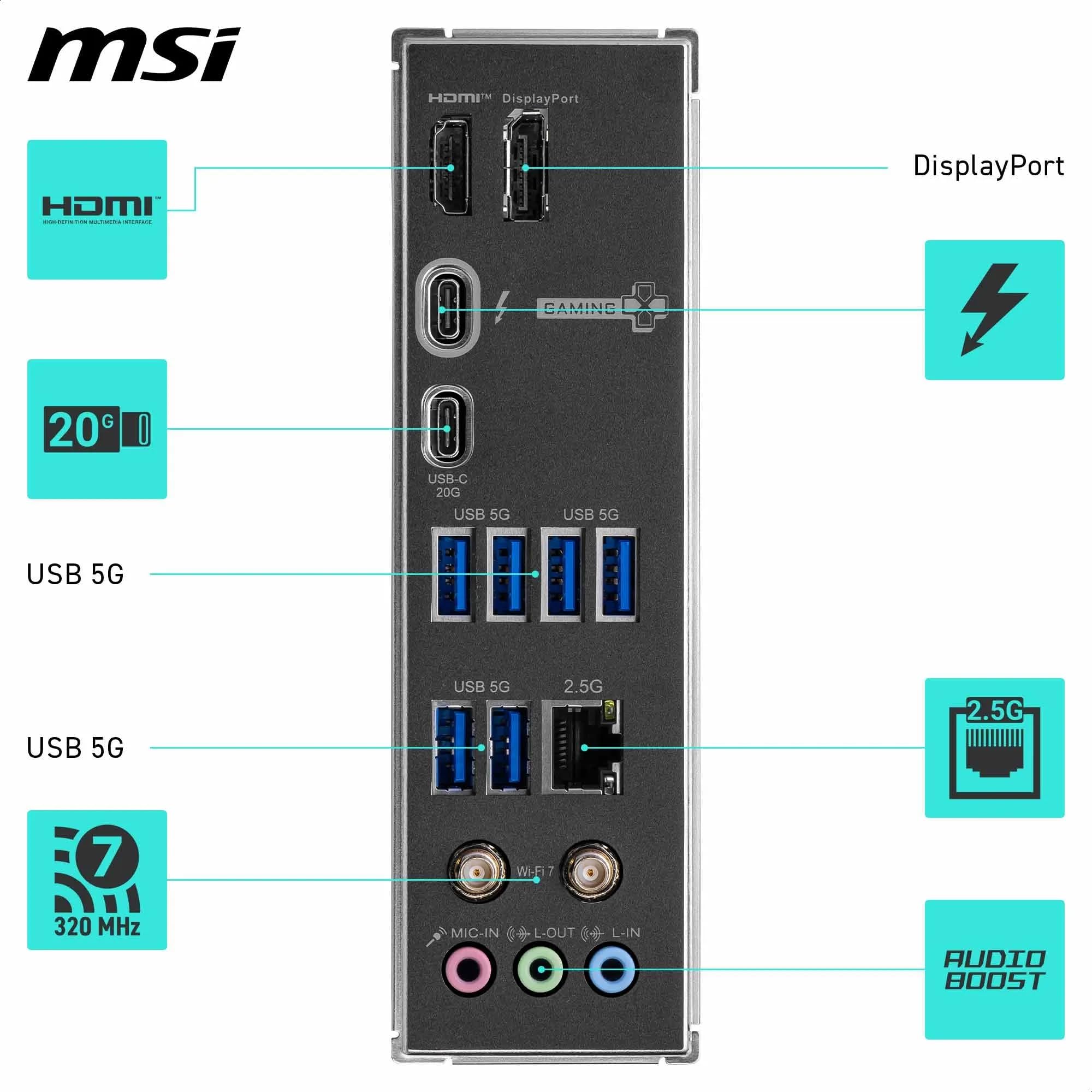 Z890 Gaming WiFi-Mainboard, ATX – Unterstützt Intel Core Ultra-Prozessoren (Series 2), LGA 1851 – DDR5-Memory Boost 8800+ MT/s (übertaktet), 1 x PCIe 5.0 x16, 1 x M.2 Gen5, 2,5-Gbit-LAN, Wi-Fi 7 6