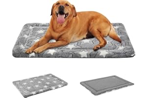 EMPSIGN Dog Bed Mat Dog Crate Pad Reversible (Cool & Warm), Machine Washable Dog Crate Mat, Kennel Pad for Dog Sleeping Mattress for Large Medium Small Dogs, Grey