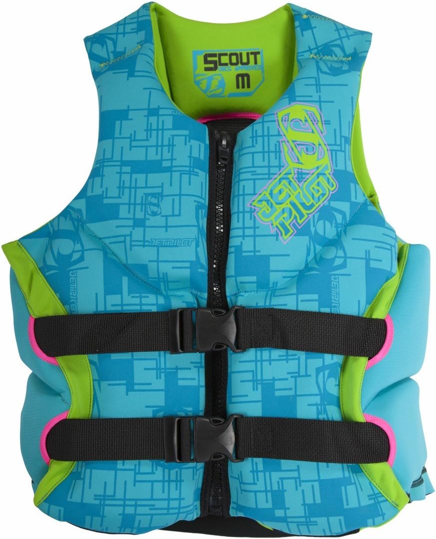 JetPilot Men's Scout U.S Coast Guard Approved PFD Vest, X-Small, Turquoise