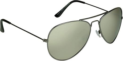 womens silver mirrored aviator sunglasses