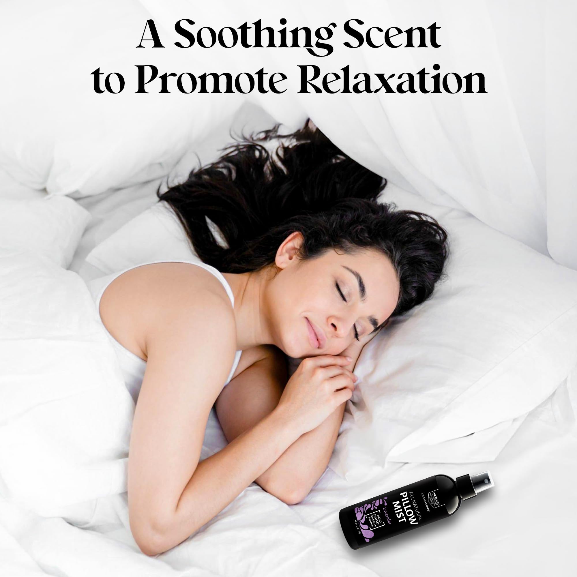 Aromasong Lavender Pillow Spray for Sleeping - All Natural Calming Linen & Bedtime Sleep Mist for Deep Sleep - Pillow Spray Aromatherapy with Botanical Essential Oils for Relaxing Stress