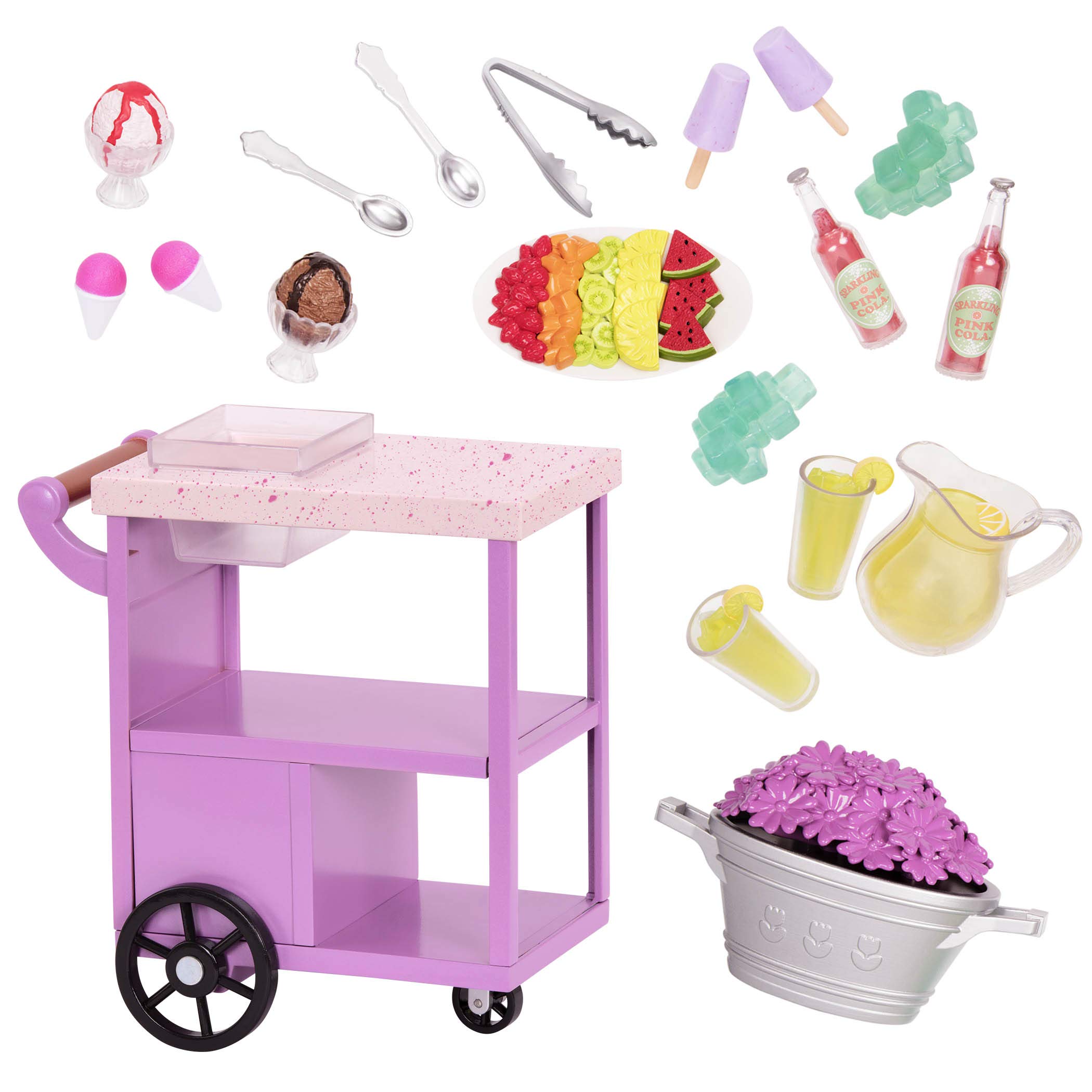 Our Generation SUMMER TREATS SERVING CART SET