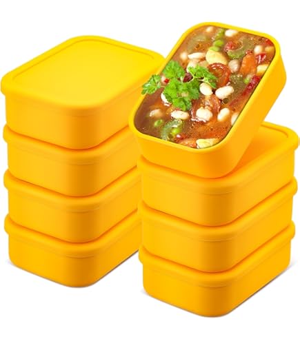 DONGKER Siliconen snackcontainers, 4 stuks 200 ml herbruikbare