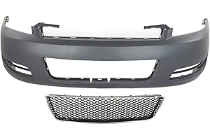 Garage-Pro Bumper Cover Kit Compatible with 2012-2013 Chevrolet Impala, Fits 2014-2015 Chevrolet Impala Limited Primed with Bumper Grille, For LS Model Front