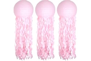 Jellyfish Paper Lantern Hanging Decoration, UNIIDECO Jelly Fish Mermaid Decor for Party, Under The Sea Mermaid Birthday Party